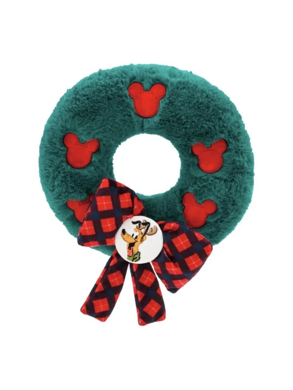 Disney Parks Disney Tails Holiday Christmas Wreath Pluto Squeeze Pet Dog Toy